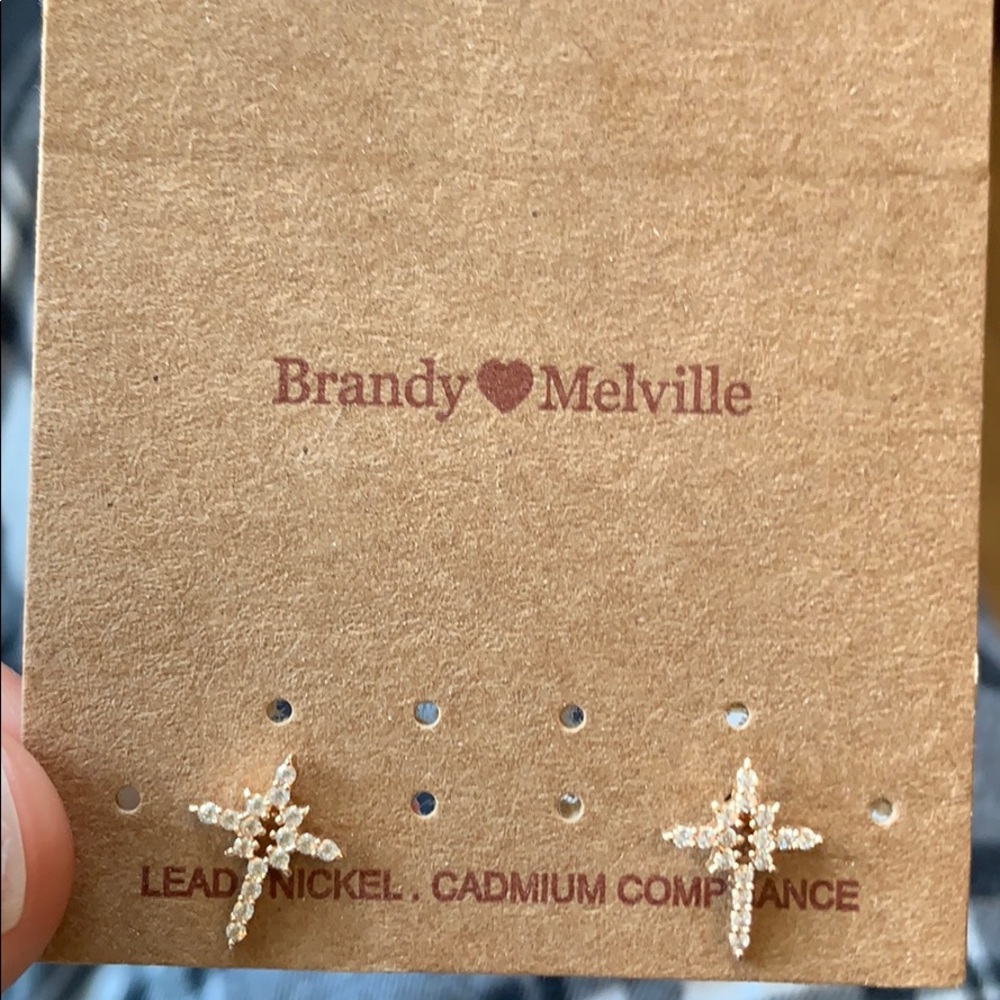 Brandy Melville cross earrings